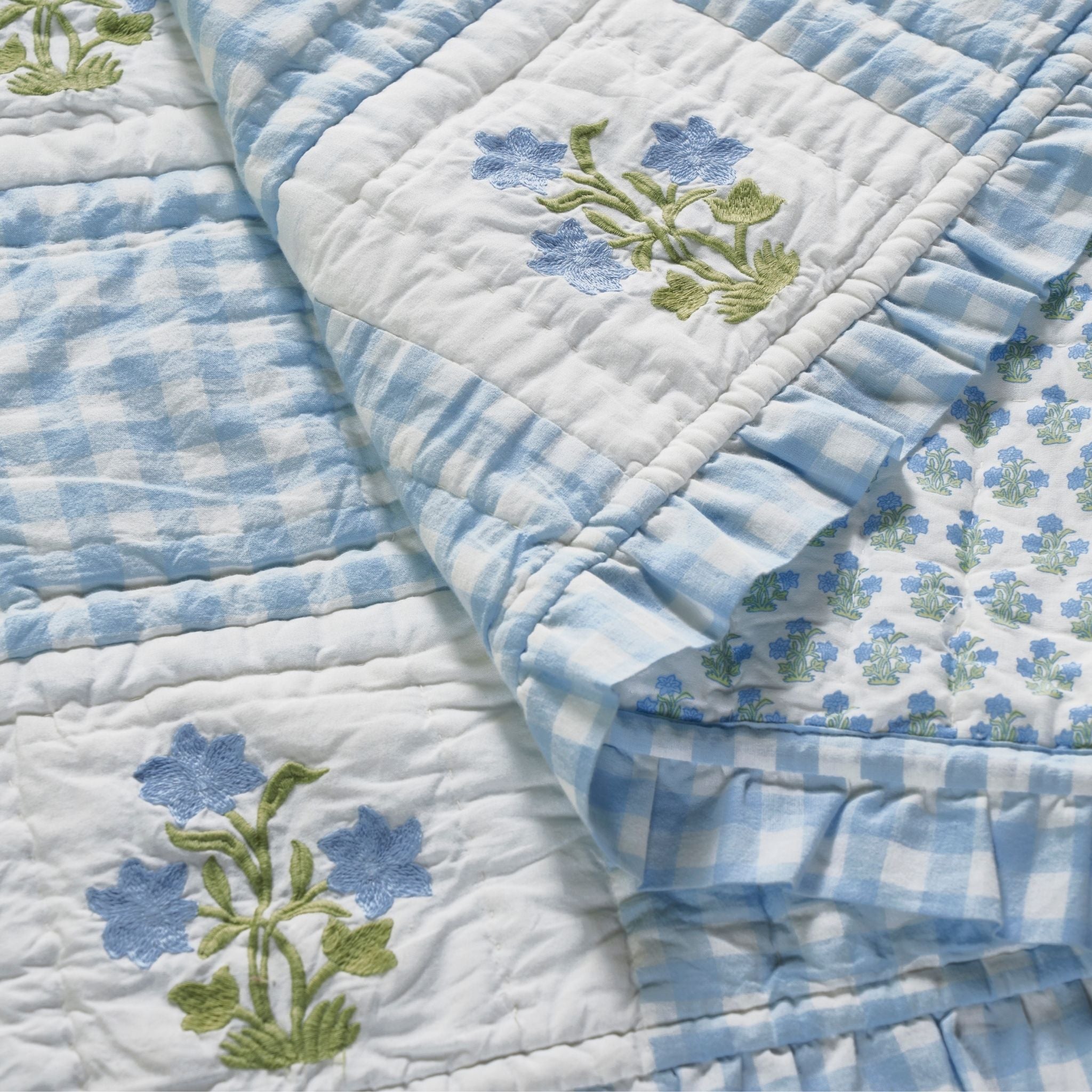 Dorothy Embroidered Quilted Throw Blanket - image 4