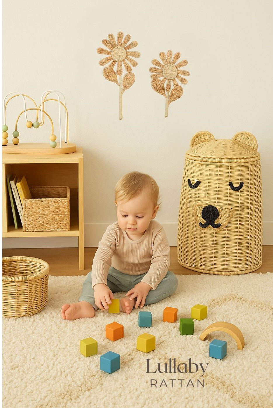 Rattan Flower Stem Wall Art - image 4